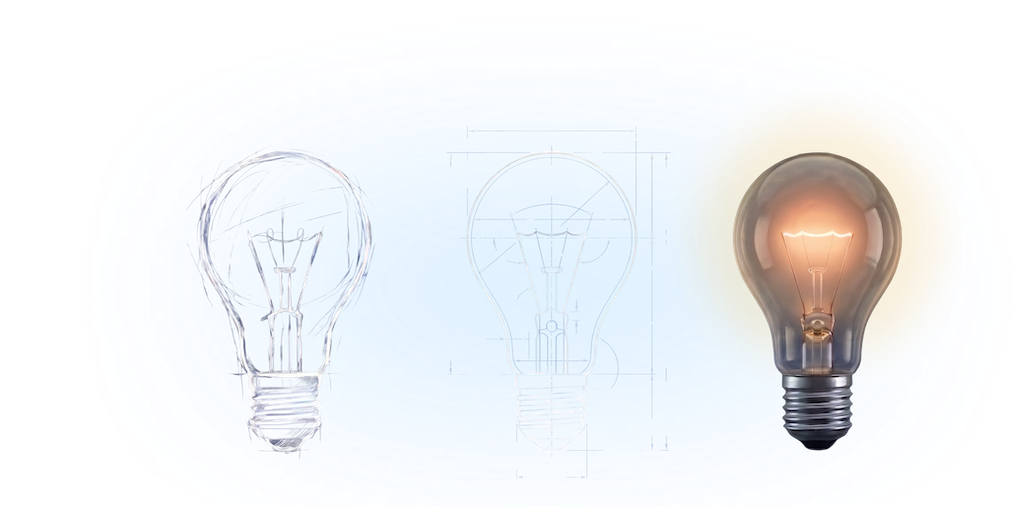 Innovation lightbulbs